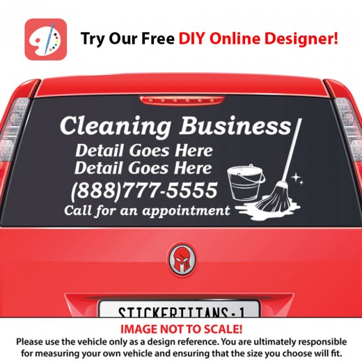 Rear Glass  Decal - Cleaning Services 4
